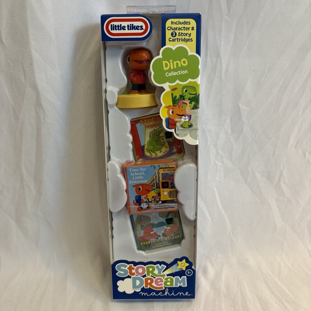Little Tikes Story Dream Machine DINO Story Collection w Dino Figurine 3 Books